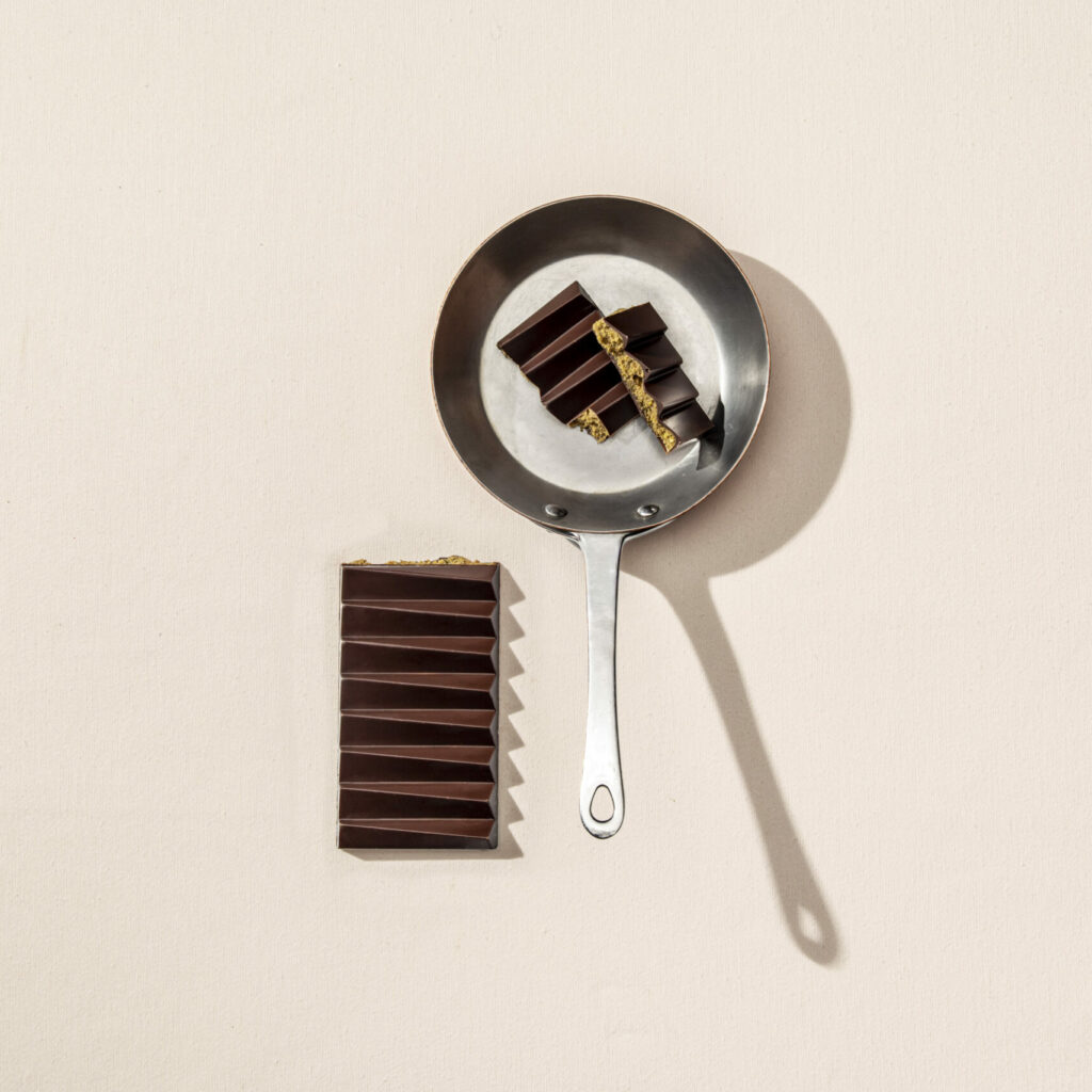 Tablette Praliné pistache salée - chocolat noir