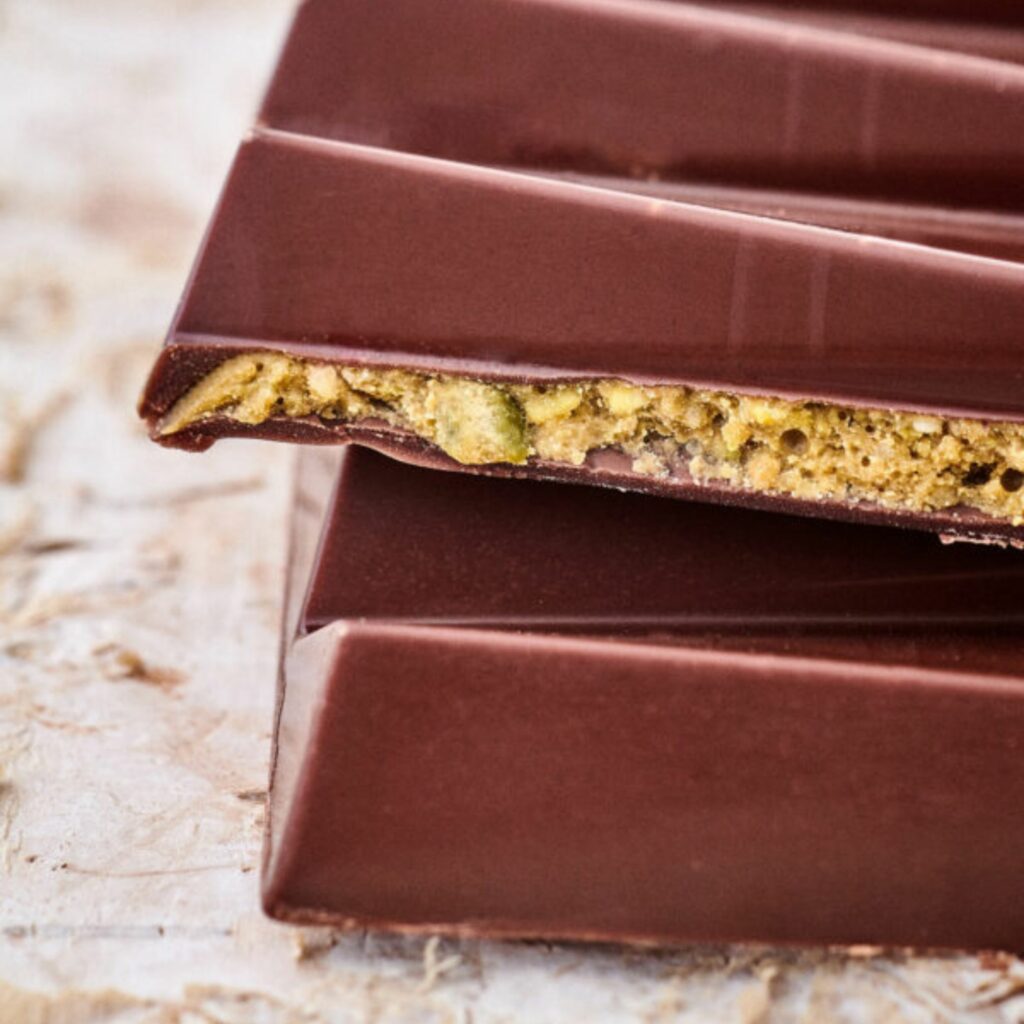 Alternative view of Tablette Praliné pistache salée - chocolat noir